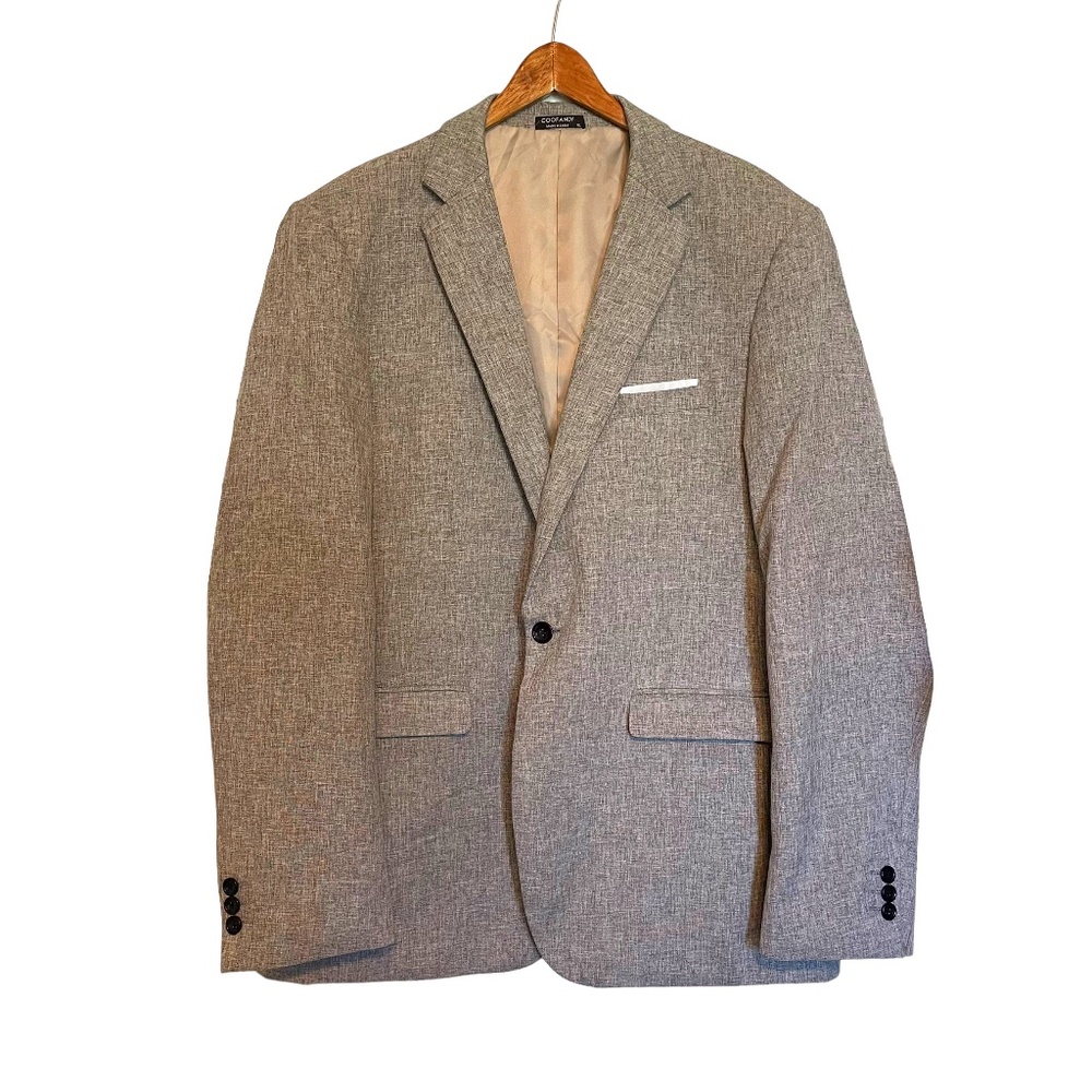 Coofandy Gray One Button Blazer Sports Coat‎ Suit Jacket Size XL